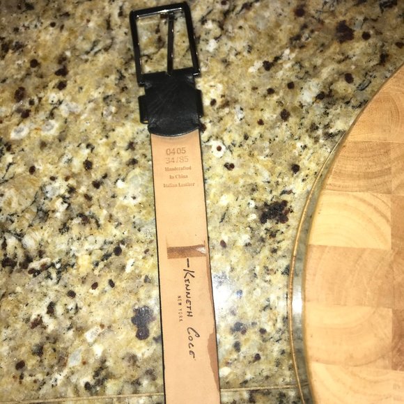 Kenneth Cole New York Black Italian Leather Belt #0405 SZ 34/85 - Picture 9 of 9